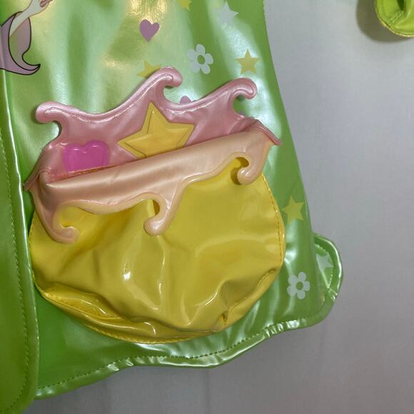 Kidorable Kid’s Green Fairy Rain Coat Snap Up Long Sleeve Hooded Raincoat Jacket - Picture 4 of 13